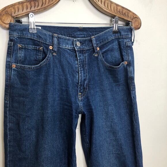 GAP Jeans 90's Loose Mid Rise Straight Leg Blue Denim Size 28 US Women's 6 - Picture 4 of 8
